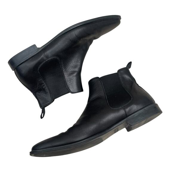 To Boot New York Black Leather Ankle Chelsea Boots Men’s 8 - Picture 1 of 5